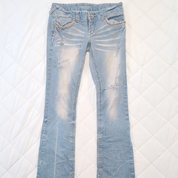Amethyst Jeans Blue Boot Cut Vintage Denim - Picture 1 of 10